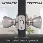 6 Pack Privacy Door Knobs For Bedroom   Bath Interior Door Handles Locks Keyless