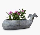 Spi Home 34289 Whale Planter Metal Outdoor Garden Flower Pot Coastal Nautical