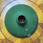 Vtg Benjamin 14    Green Porcelain Enamel Barn Light Shade Industrial Farmhouse