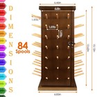 Wooden 84 Spools Thread Rack thread Holder Organizer With Inner Storage Compa   