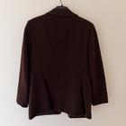 Vtg Wool Alpaca Blend Blazer Jacket Brown Size 14 Dark Academia 90s Minimalist