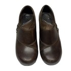 Dansko Womens Professional Leather Clogs Shoes Size 37 Brown Cross Stitch