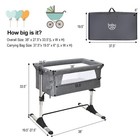 Portable Baby Bed Side Sleeper Infant Home Bassinet Crib W carrying Bag Grey