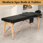 Portable Massage Table  Lightweight Wood Frame With Carry Handle  Black