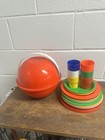 Vintage Ingrid Party Ball 25 Piece Picnic Set Cups Plates Bowls Rare Collectible