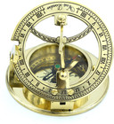 Antique Brass Sundial Compass  Sundial Clock In Box Gift Sun Clock Ship Replica