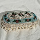 Antique Victorian Beaded Pin Cushion Rectangle Shape With Bead Trim