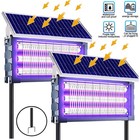Solar Bug Zapper Outdoor Mosquito Zapper 4500v Waterproof Rechargeable Fly Zappe