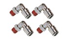 1 8  Hose X 1 8  Npt Push To Connect 90 Degree Swivel Elbow Fittings - 4 Pack
