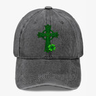 Celtic Cross Shamrock Hat Irish St Patrick s Day Christian Faith Cap Green Clove