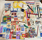 Lot Of Vintage Sewing Notions  Embroidery Transfers  Zippers  Needles  Much More