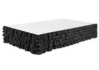 Legacy Decor Bed Skirt Tiered Dust Ruffle 100  Brushed Microfiber With 14    Drop