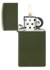 Zippo Windproof Slim Green Lighter With Matte Finish  1627  New In Box