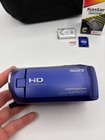 Sony Handycam Hdr-cx240 9 2mp Hd Video Camera Camcorder Blue W 54x Zoom Bundle