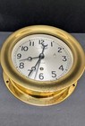 Abercrombie   Fitch Chelsea Ships Bell Clock Brass Working   Key Antique Vintage