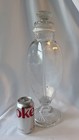 Antique 1900s Glass Apothecary Candy Jar With Lid Pharmacy Clear 18    Tall Vtg