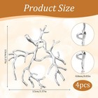 Boxob 4pcs Branch Shape Blanks  Claws Prong Pendant Settings Bezel Pendant Trays