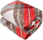 Throw Sherpa Flannel Fleece Blanket Extra Soft Reversible Plush Fabric Red 50  60