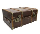 Harry Potter Hogwarts School Large Trunk Leather Wood Luggage Suitcase