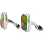 Ammolite Classic Sterling Silver Cufflinks Cuff Links