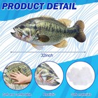 Threehoney 32  Fish Pillow Bass Stuffed Plush 3d 32 Inches  Multicolor