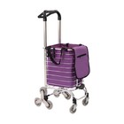 Folding Shopping Cart Grocery Trolley Laundry Stair Climbing Handcart 6 8 Wheels