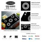 36 Inch Electric Ceramic Glass Cooktop - 5 Surface Burners  Knobs  open Box 