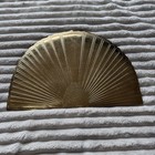 Vintage 1980s Art Deco  Vinyl Revival Gold Fan Placemats Set Of 6