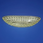Antiq Rare Vaseline Glass Celery Boat Central Glass Company  775 Pressed Diamond