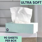 Bamboo Facial Tissues - 12 Boxes Of Eco-friendly  3-ply 90 Sheets Per Box 