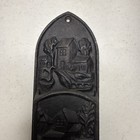 Vintage Primitive Farmhouse Cast Iron Boot Long Match Safe Holder