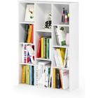 Minimalist 11-cube Bookshelf Wood Storage Organizer Sturdy Design Home Office Us