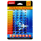 80 Pk Button Cell Batteries Alkaline Coin Watch Calculator Electronics Assorted