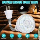 Led Motion-activated Night Light Flexible Sensor Ac Outlet Plug-in Stair Lamp