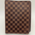 Louis Vuitton Damier Ebene Agenda Bureau Day Planner Cover R21065 Auth A393