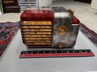Emerson  Vintage Tube Radio  Beautiful Two Tone Red Swirl  catalin Like  Paint 