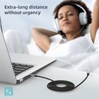 Headphone Extension Cable 4 Pole 3 5mm Stereo Jack Male To Female Aux Ext 15ft