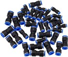 280 50pcs Quick Connect Straight Push Connector Air Line Fittings Straight Push