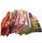 Wholesale Lot Indian Quilt Kantha Sari Coverlet Recycled Gudri Vibrant Blanket
