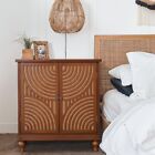 2 Doors Storage Cabinet Buffet Sideboard Decorative Cabinet Accent Cabinet Brown