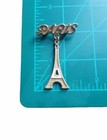 Vintage Paris France Eiffel Tower Dangle Charm Pin Travel Souvenir Brooch Lapel