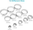 12 Pcs Cookie Biscuit Cutter Set Donut Hole Baking Round Ring Molds Cooking Cake