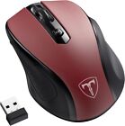 2 Pack Portable Wireless Mouse D-09 For Pc Laptop Computer Usb Cordless Mice Red