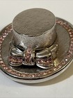 Vintage Estee Lauder 1996 Pleasures Solid Perfume Compact Crystal Hat 2 25   