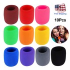 10x Microphone Windscreen Sponge Cover Headset Mic Foam Cover Cap For Gooseneck
