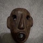 Hand Carved Wood Mask African 