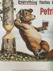 1948 Petri Wine Print Ad California Burgundy Beaver Theme Reverse Nashua Shower