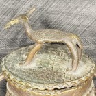 Antique Ashanti Benin Bronze Kuduo Vessel Container For Gold Dust Deer Animal