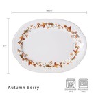 Pfaltzgraff Autumn Berry Oval Platter 14 75x11 White Stoneware 5189119