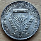 1938 South Africa 3 Pence Silver Bu